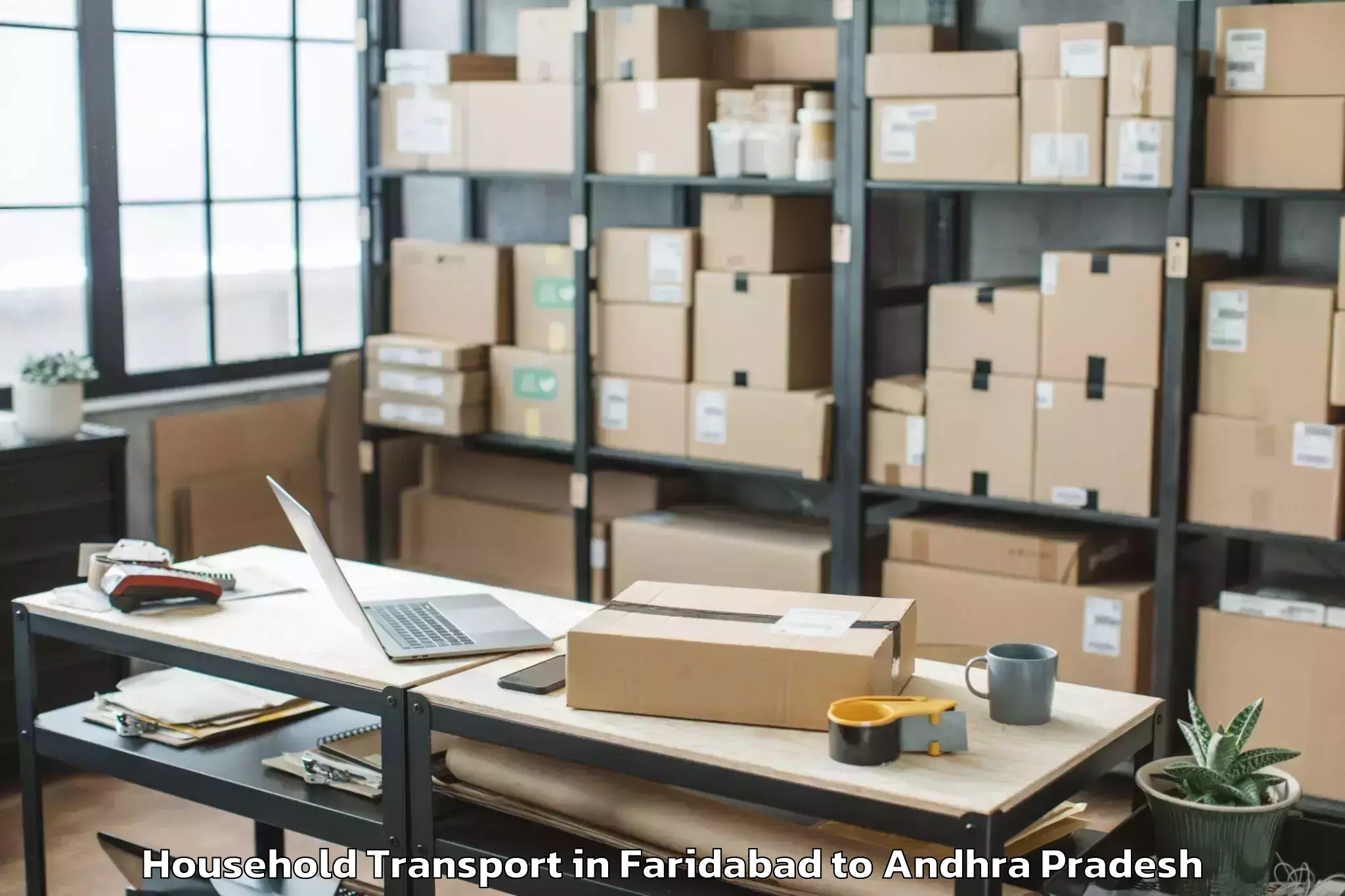 Reliable Faridabad to Chilakaluripet Household Transport